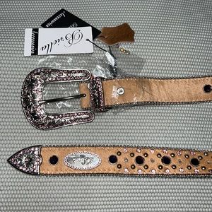 Briella Leather Rhinestone Belt